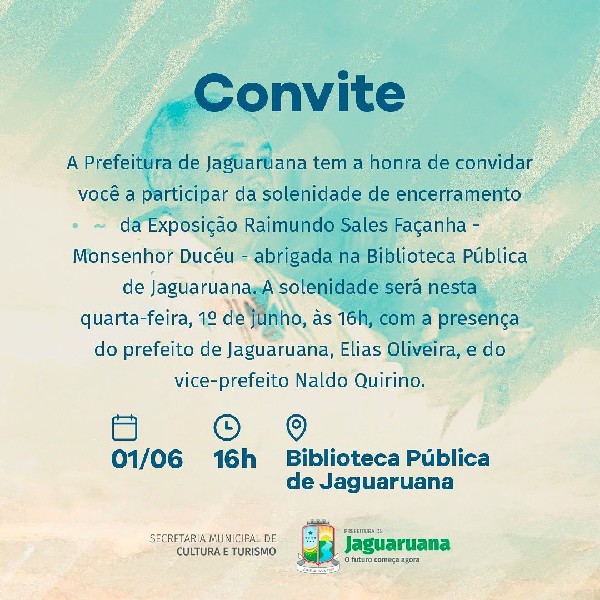 Prefeitura de Jaguaruana convida você a participar da Solenidade