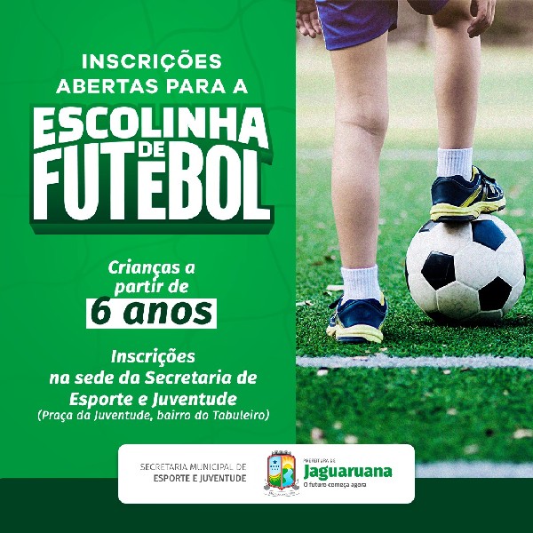 Inscrições abertas! Aulas gratuitas de futebol para crianças e