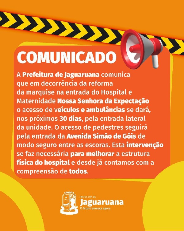 ATENÇÃO – COMUNICADO DE EXPEDIENTE DA PREFEITURA EM DIA DE JOGOS